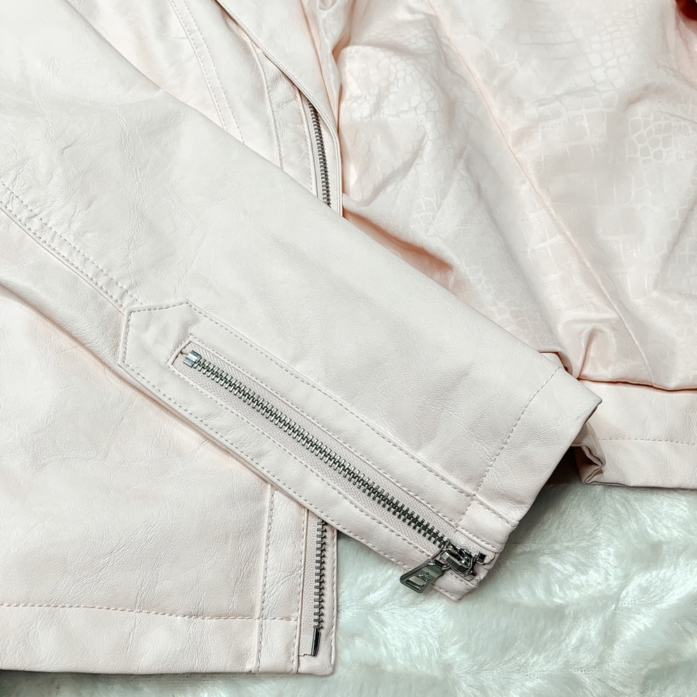 🆕 Sam Edelman Dusty Rose Faux Leather Jacket NWT - Picture 5 of 8